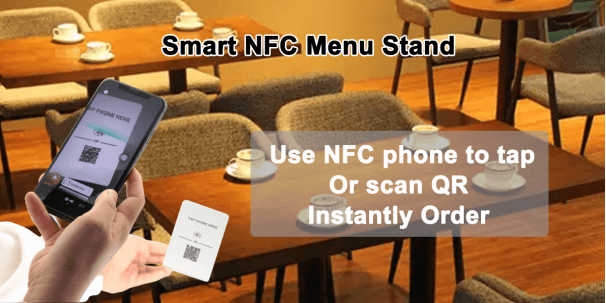 O que é suporte de menu acrílico NFC